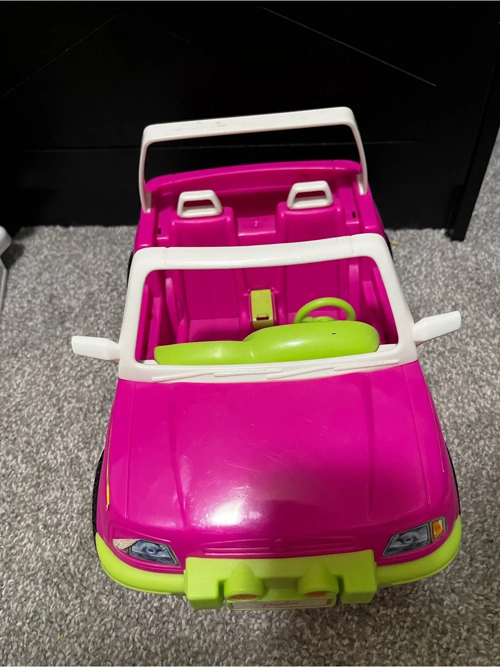 1999 Barbie Pink Jeep with Lime Green Accents